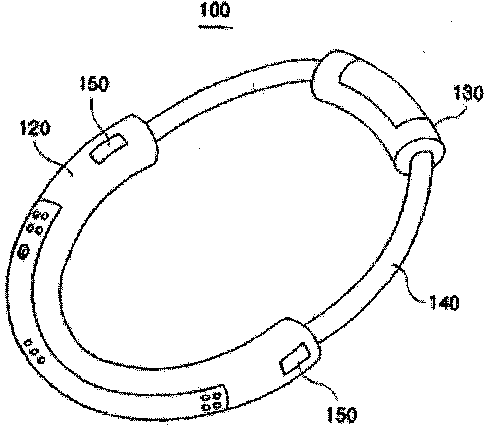 Necklace-type audio output apparatus that can be adjusted in length