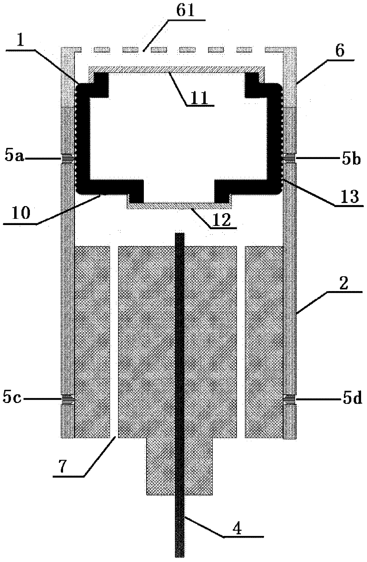 Sensitized optical fiber acoustic sensor probe and its sensitized structure