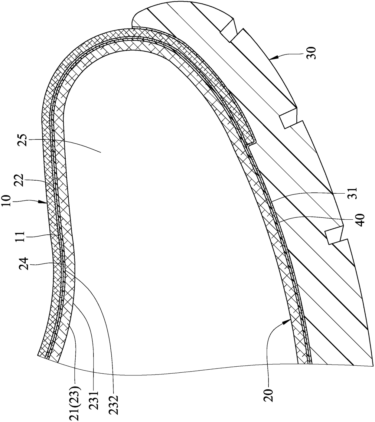 Moisture-permeable waterproof shoe