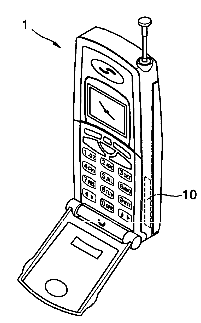 Mobile phone having perfume spraying apparatus