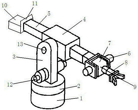 Operation mechanism for teaching robot tongs