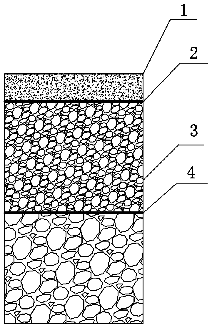 Semi-flexible functional combined structure recovery layer applied to asphalt pavement maintenance