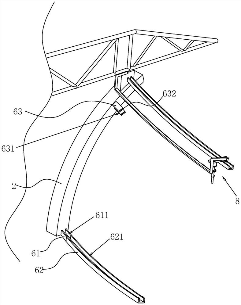 Temporary supporting structure of steel structure building and construction method