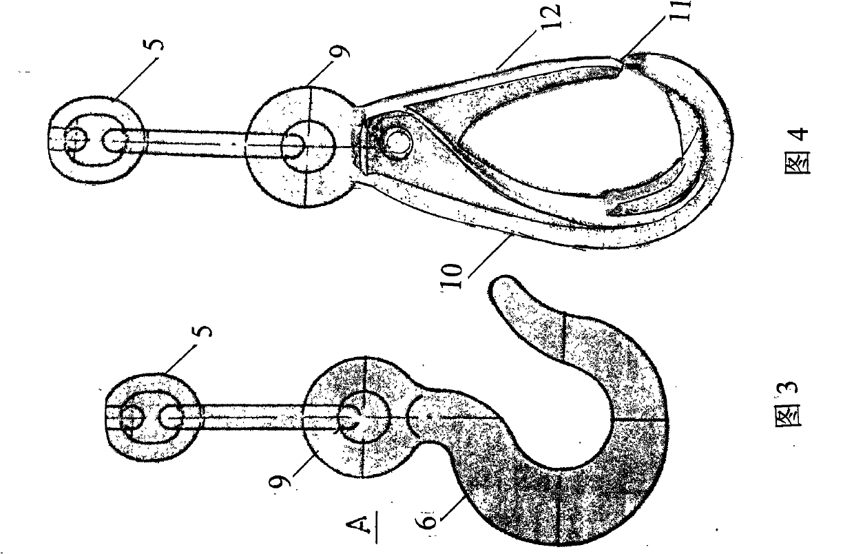 Anti-slip safety device for tower crane hook