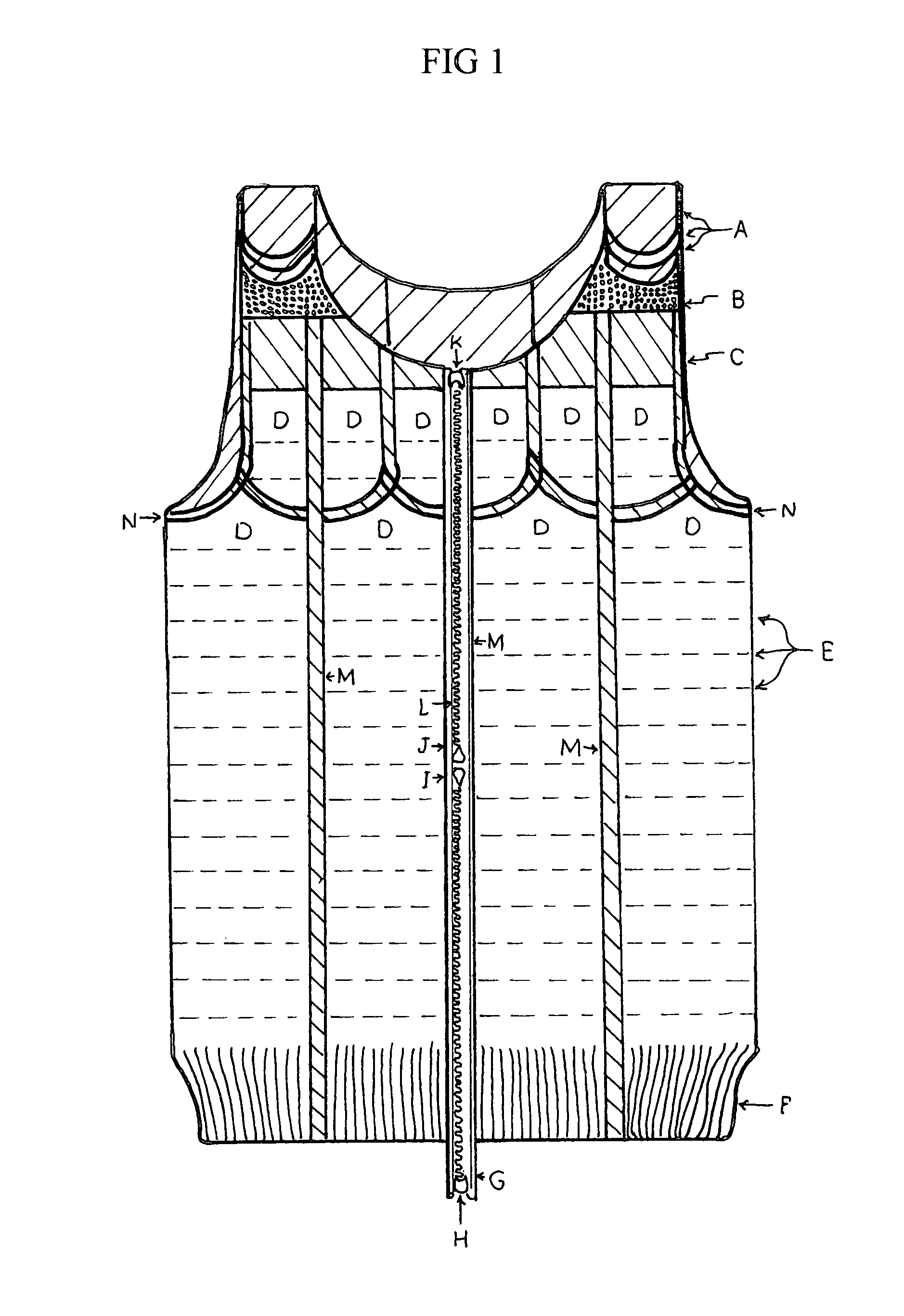Weaving process for production of a full fashioned woven stretch garment with load carriage capability