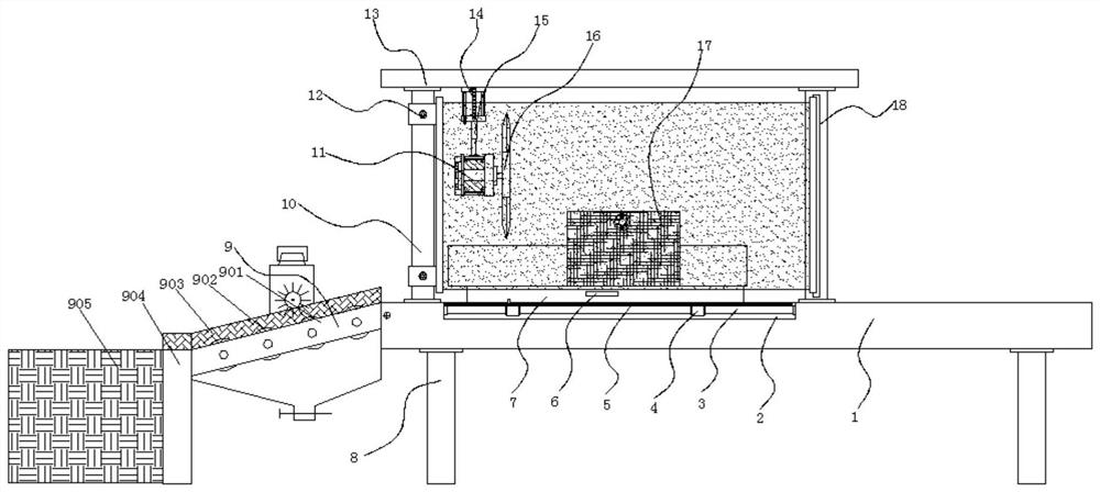 Wood processing device with wood chip collecting function