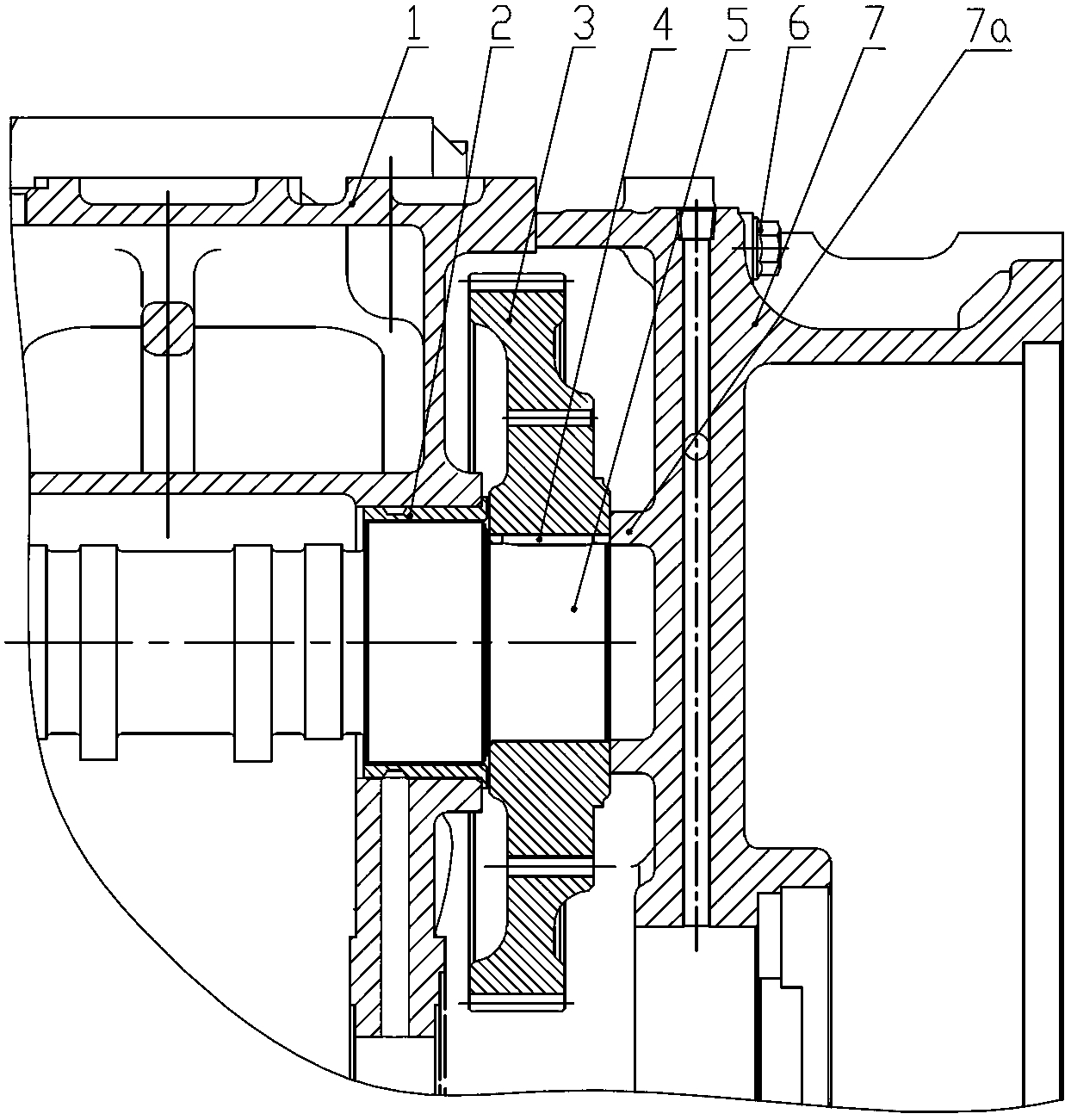 Axial positioning and connecting structure of cam shaft