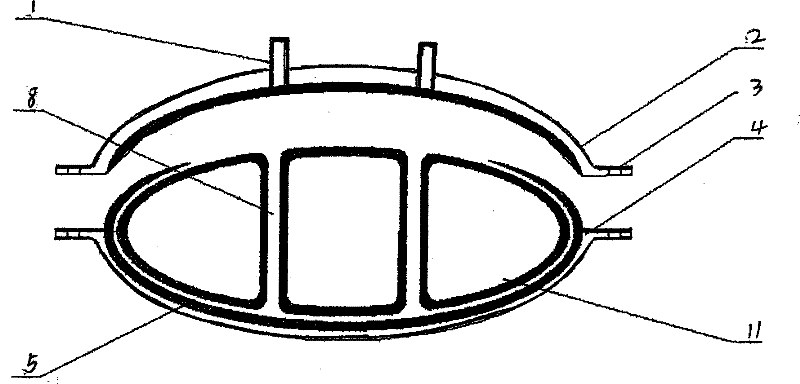 Mould-closing bag-moulding one-shot forming technique for composite material