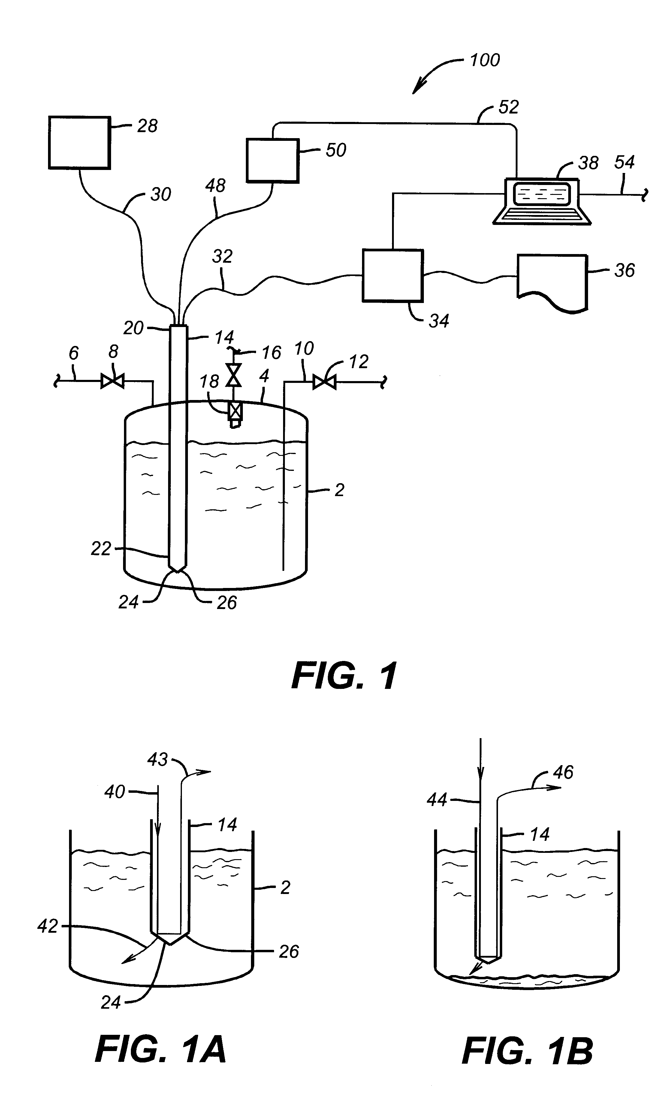 Optical monitoring processes and apparatus for combined liquid level sensing and quality control