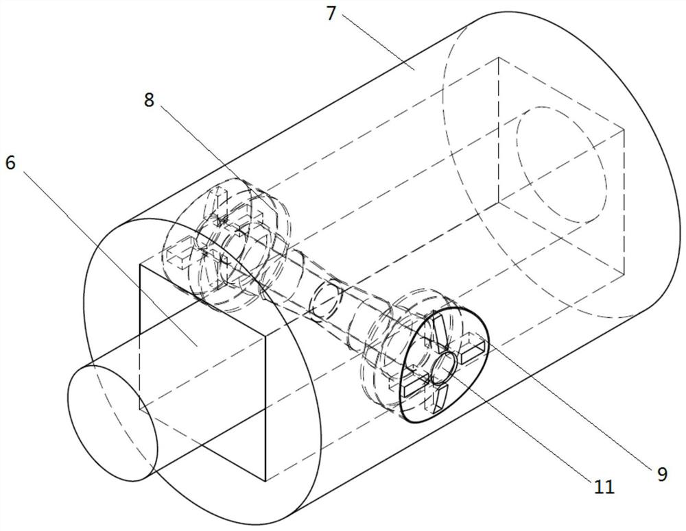 A rotating shaft type model hinged fixing structure and rotating shaft supporting method