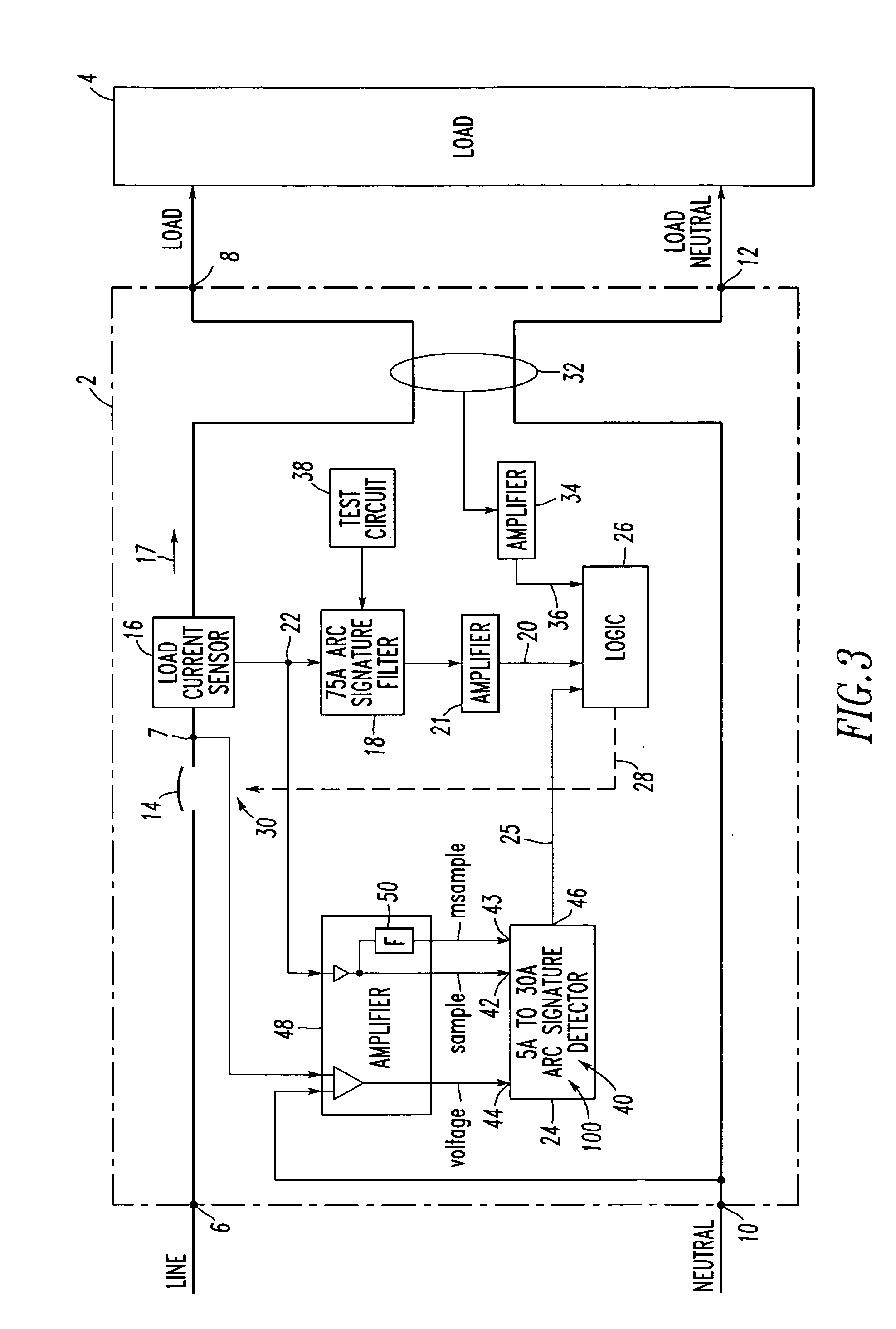 Arc fault circuit interrupter and method for disabling series arc protection during current transients