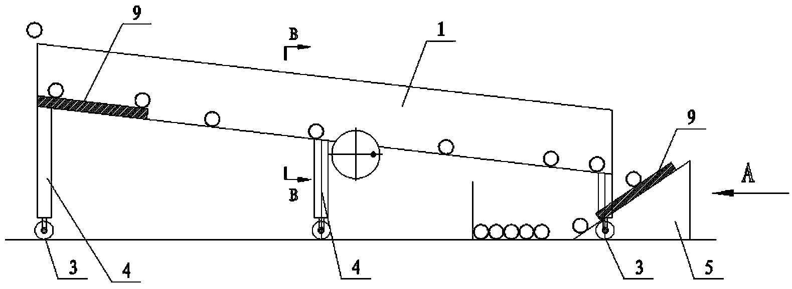 Carrier roller flow production line frame