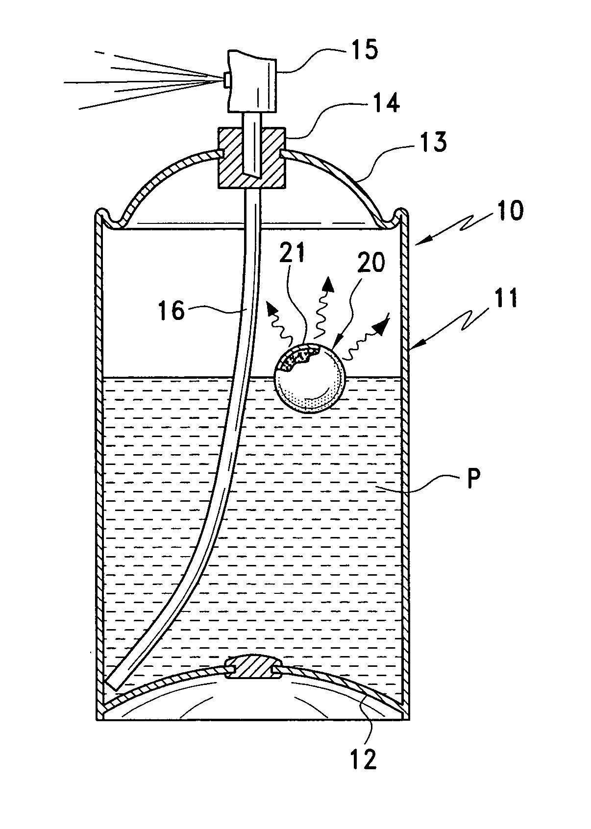 System and method for providing a reserve supply of gas in a pressurized container