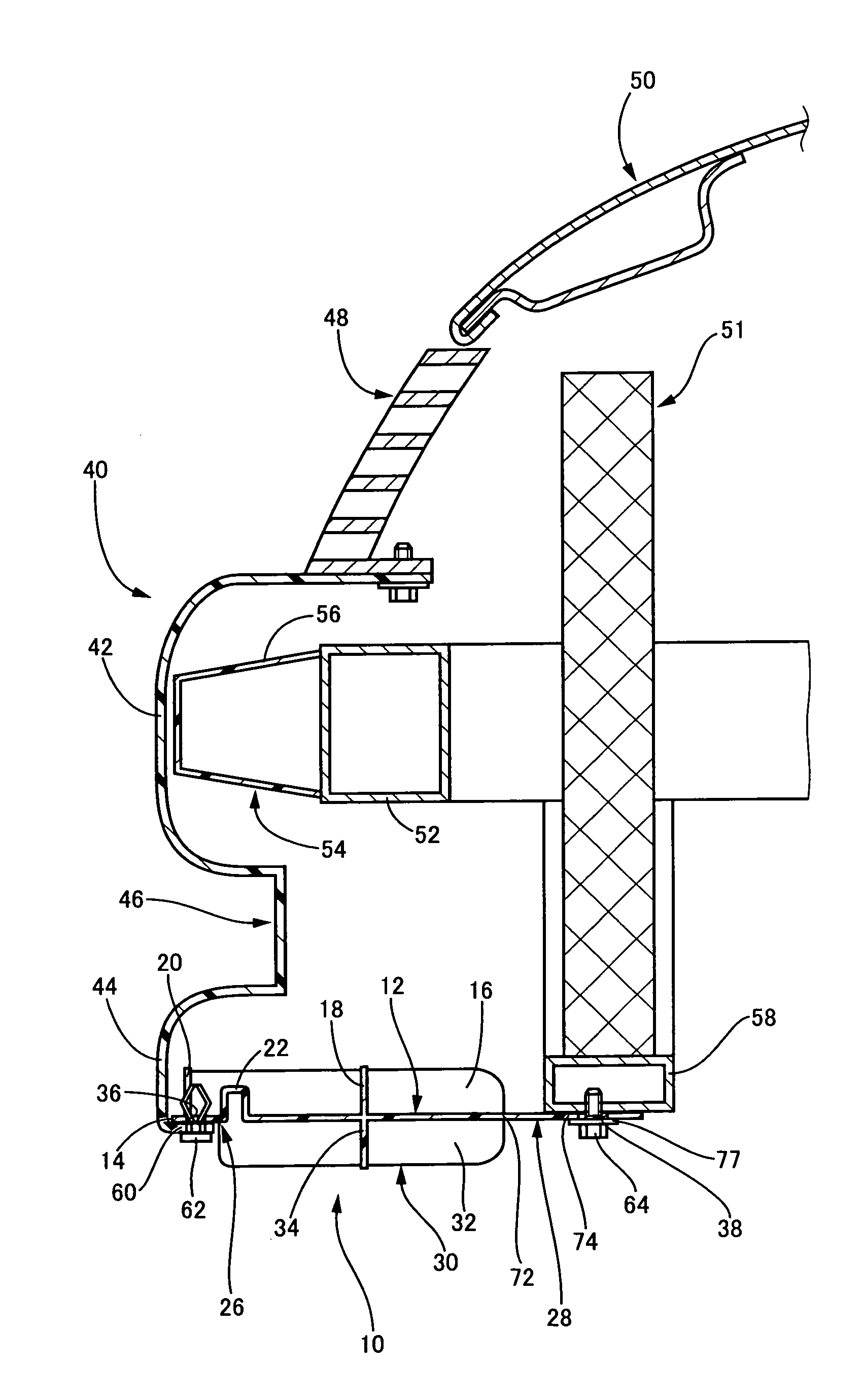 Pedestrian protection apparatus, and method of tuning load characteristic of the apparatus