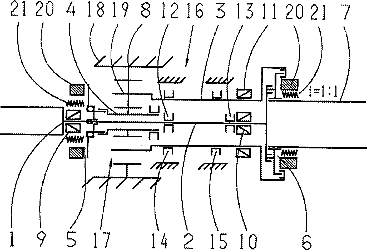 Two-stage machine tool gearing, in particular spindle gearing
