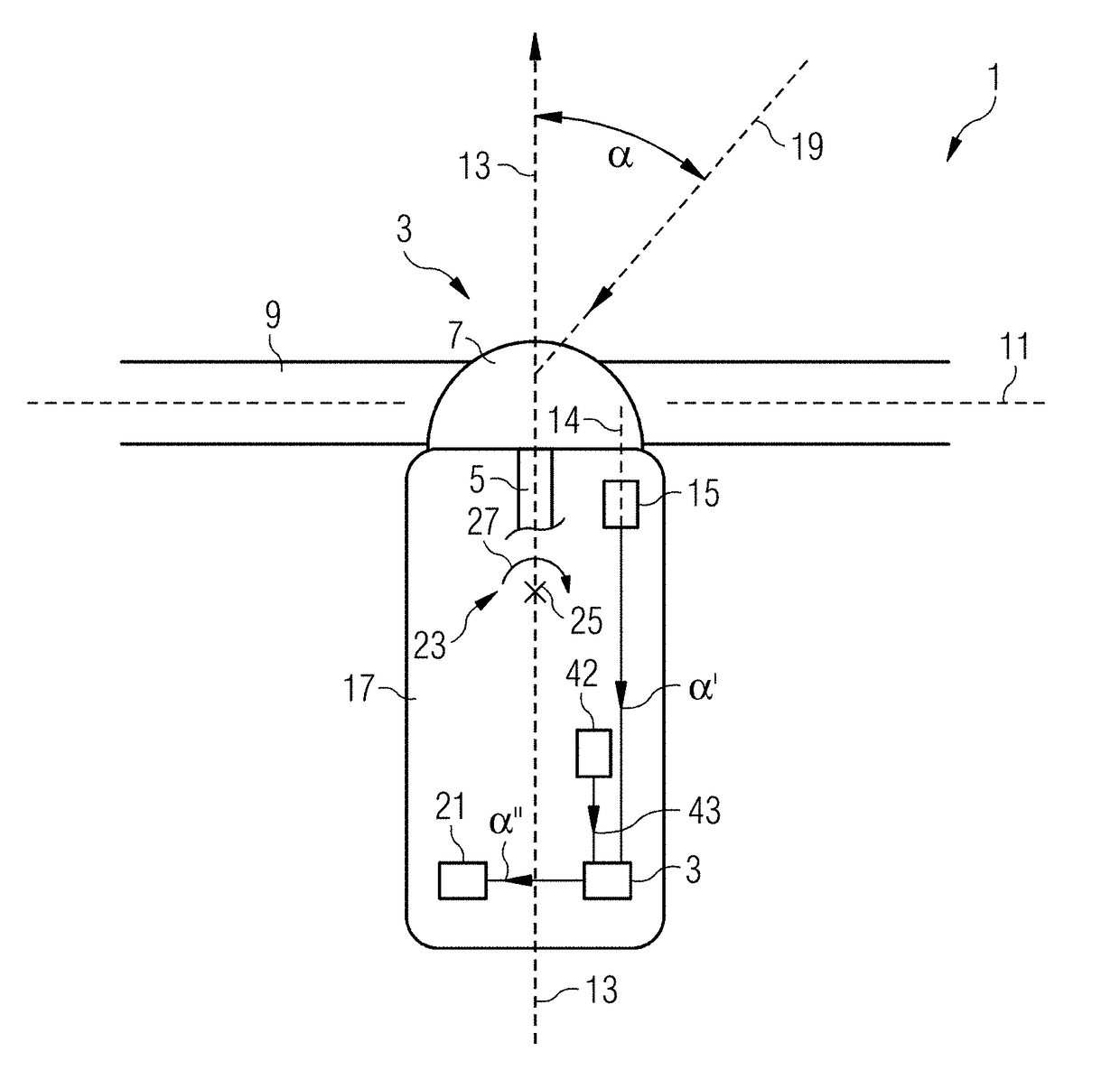 Method and arrangement for continuous calibration of a wind direction measurement