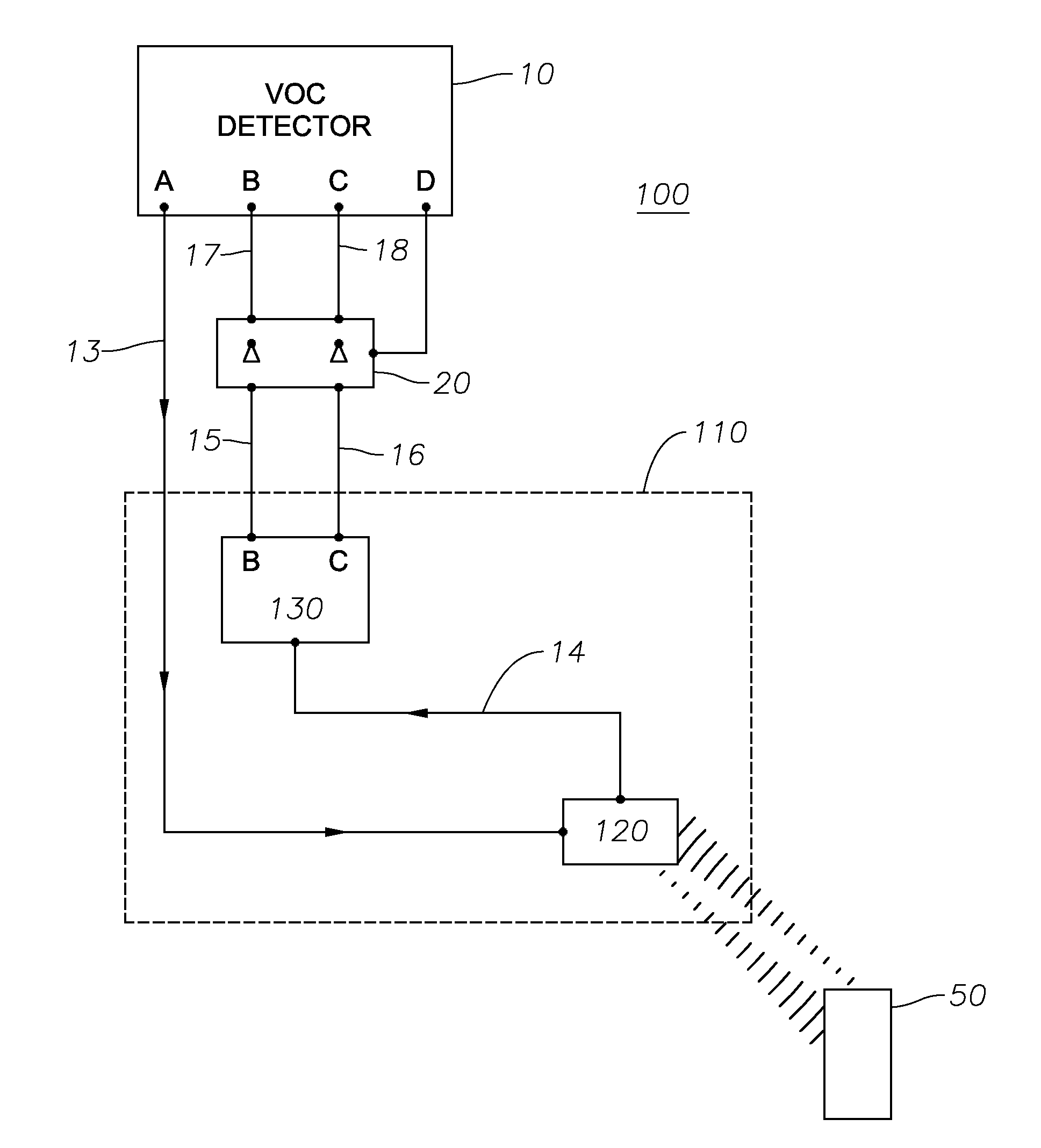 Reigniting flame in volatile organic compound device