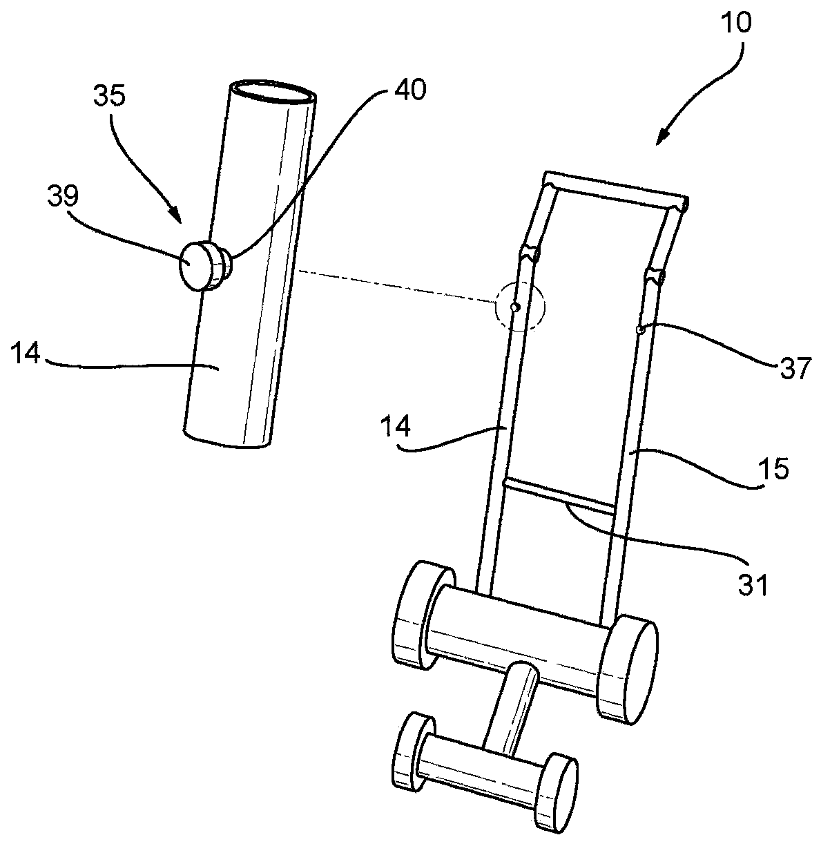 Transport Device with Chassis Mounted Battery