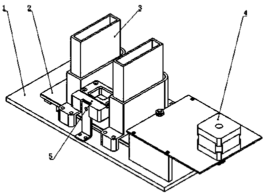 Reciprocating type test card automatic card entry and exit device