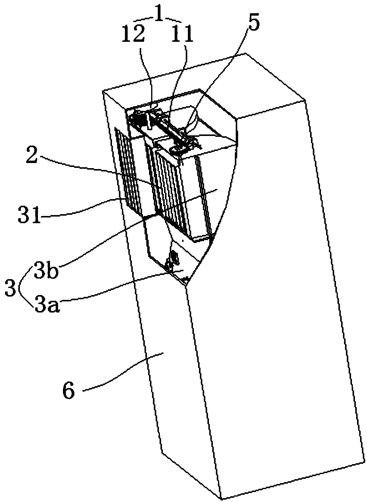 Cold and warm air switching structure of air conditioning fan and air conditioning fan thereof