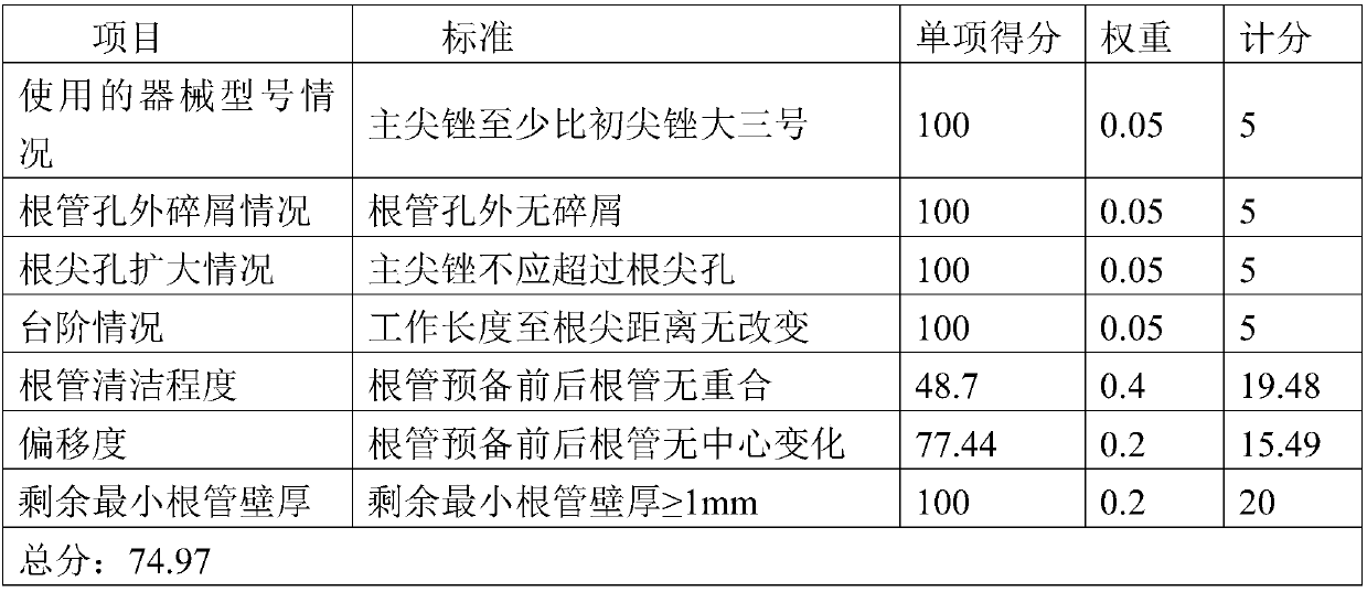 Digitalized assessment method and system for in-vitro root canal preparation quality