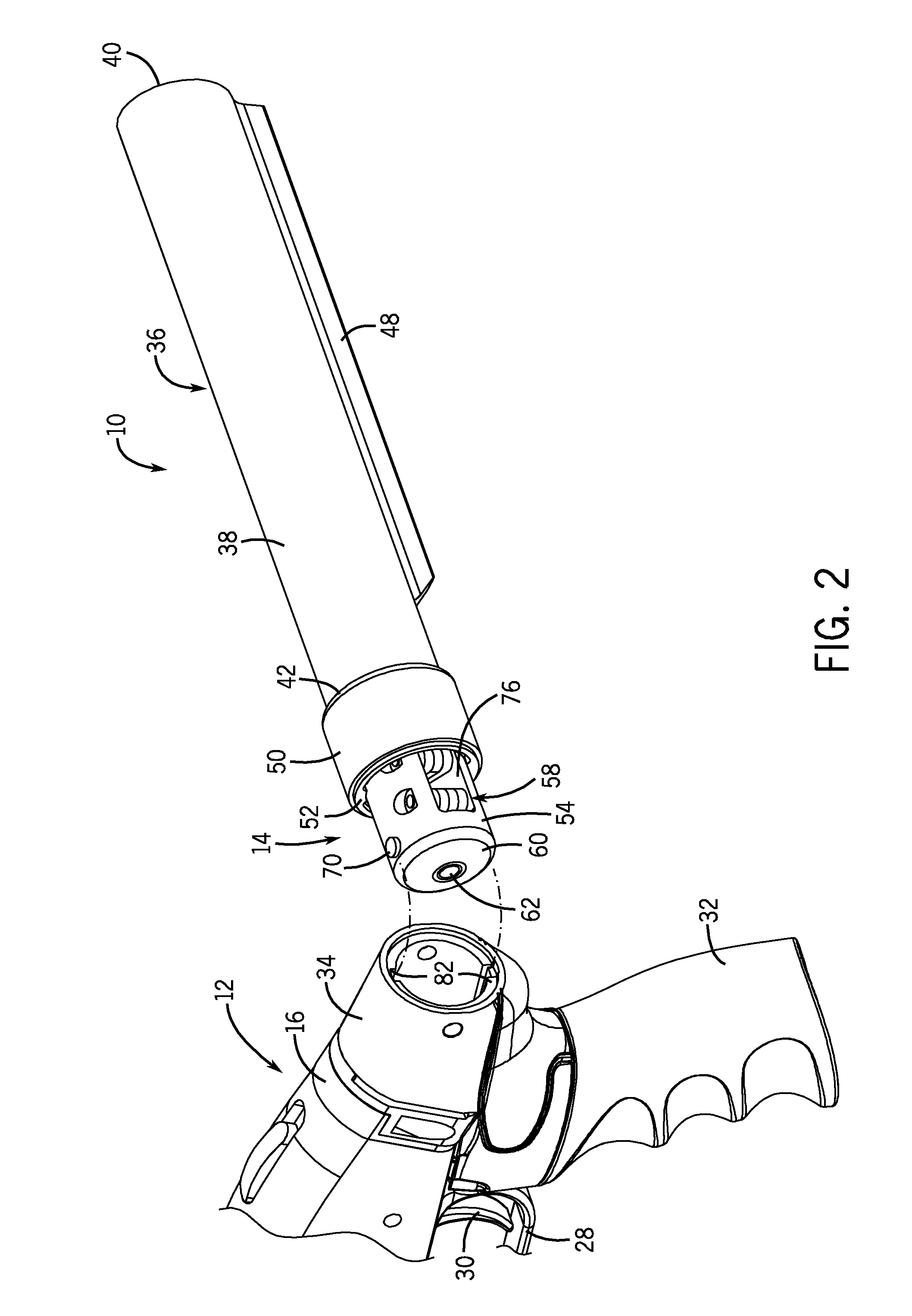 Side folding stock assembly with concealed hinge arrangement