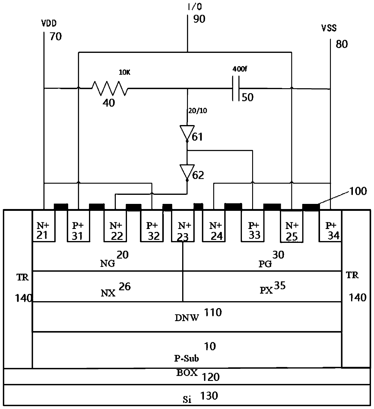 ESD protection structure, integrated circuit and electronic equipment