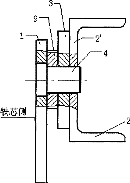 Pulling plate structure of explosion-proof dry-type transformer iron core