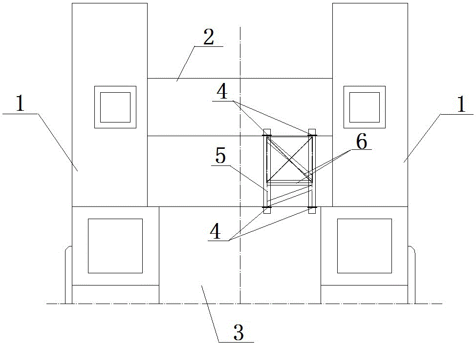 Tower crane foundation arrangement method applied on great bridge
