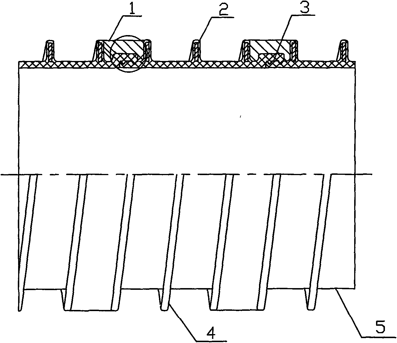 Steel-plastic composite pipe for low-pressure water delivery