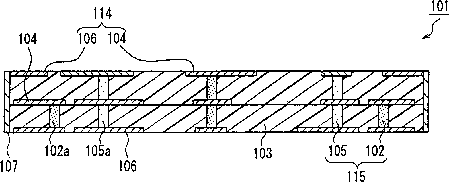 Multilayer printed wiring board and integrated circuit using the same
