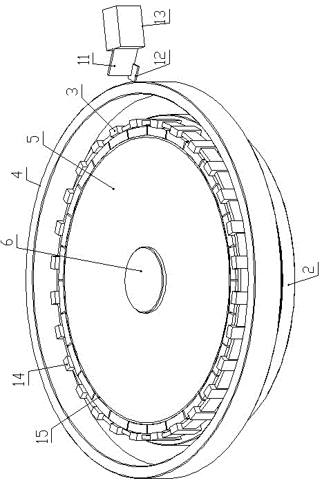 A superhard material grinding wheel abrasive block and substrate consolidation device and method