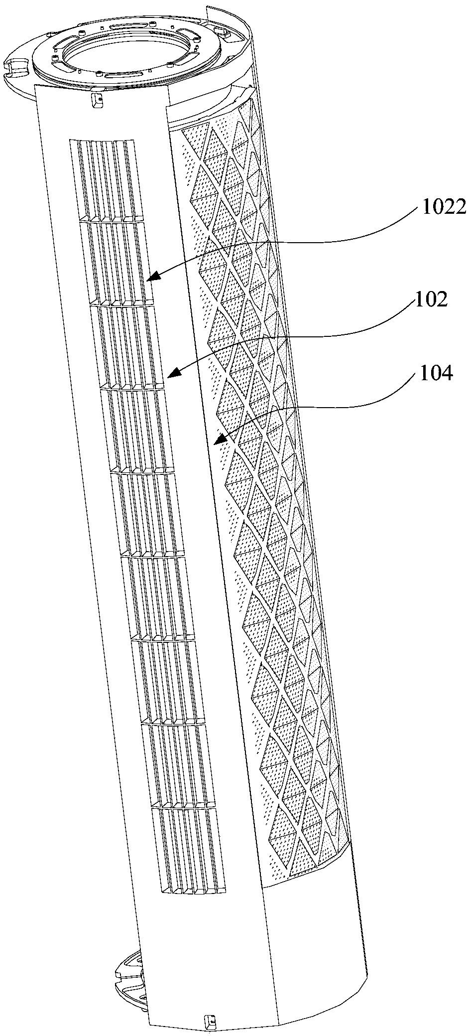 Air outlet panel assembly and vertical air conditioner