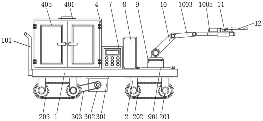 Fruit and vegetable picking robot with built-in positioning function and driving positioning method