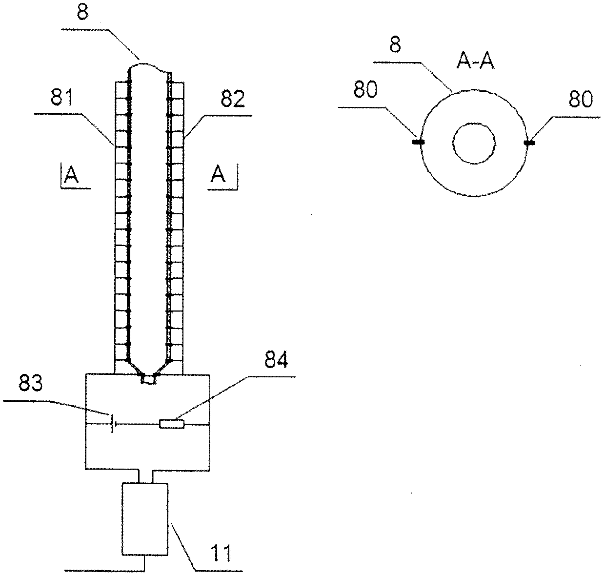 Electric-conductivity type sludge specific resistance measuring apparatus