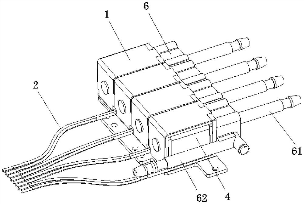 One-to-multiple electromagnetic valve