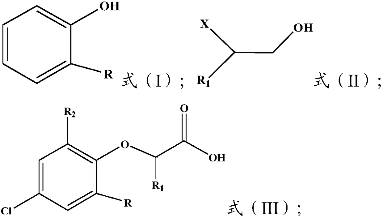 Preparation method of phenoxycarboxylic acid substances