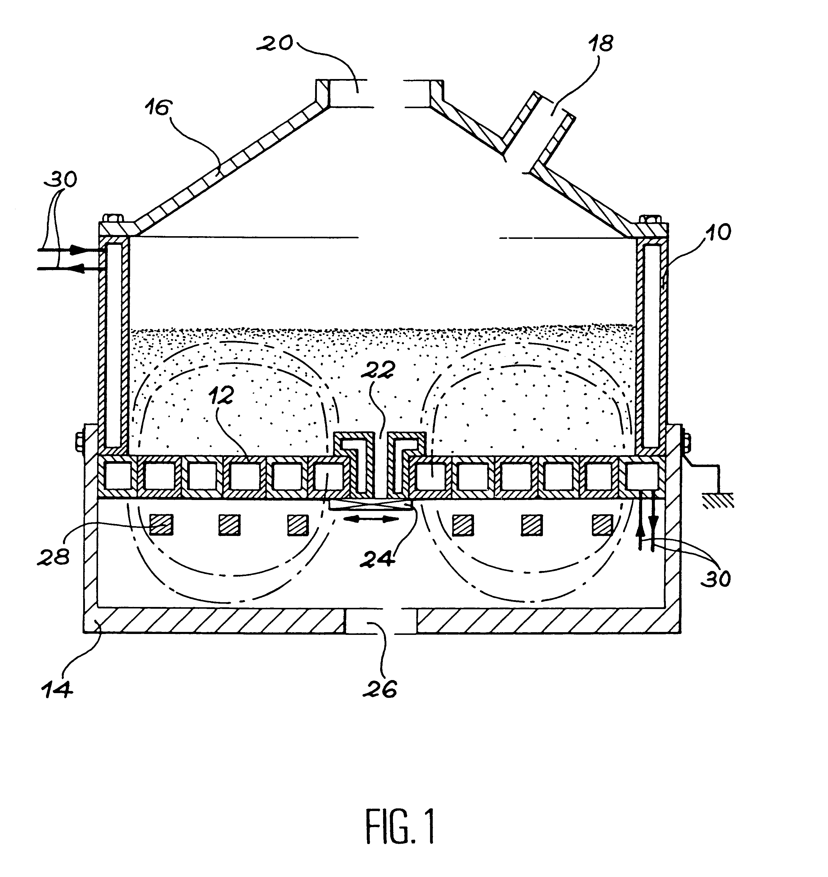 Glass induction melting furnace using a cold crucible