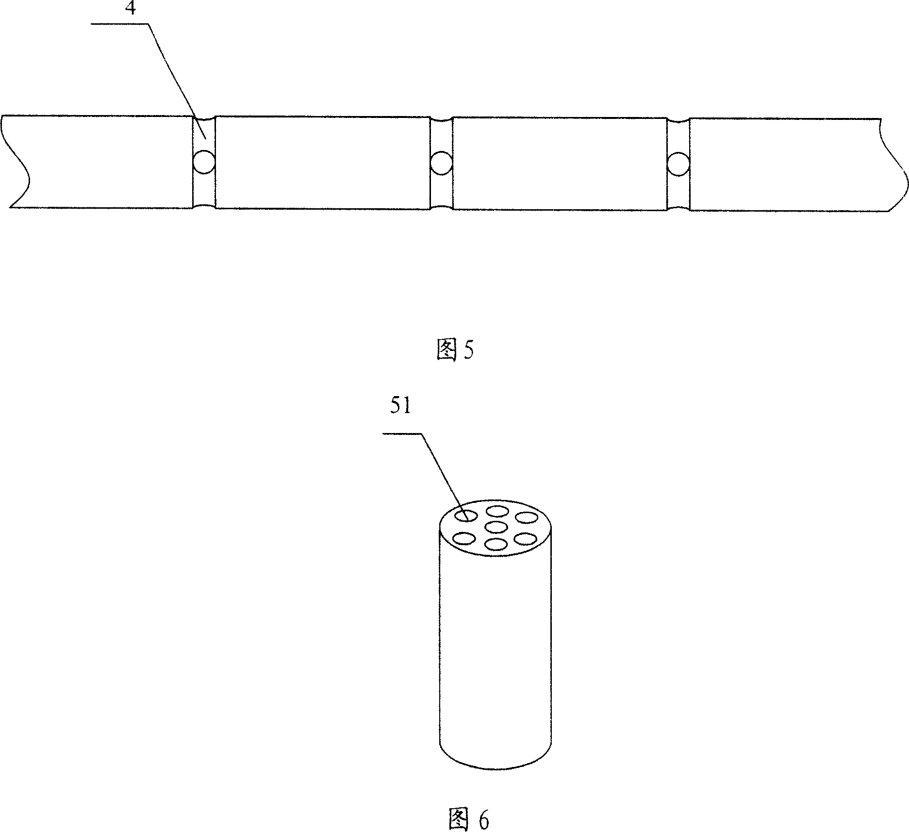 Backing roller core shaft