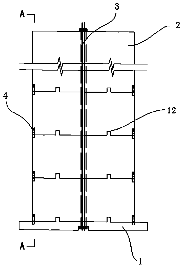 Micro-prestress self-resetting wall provided with self-resetting variable friction dampers and construction method thereof