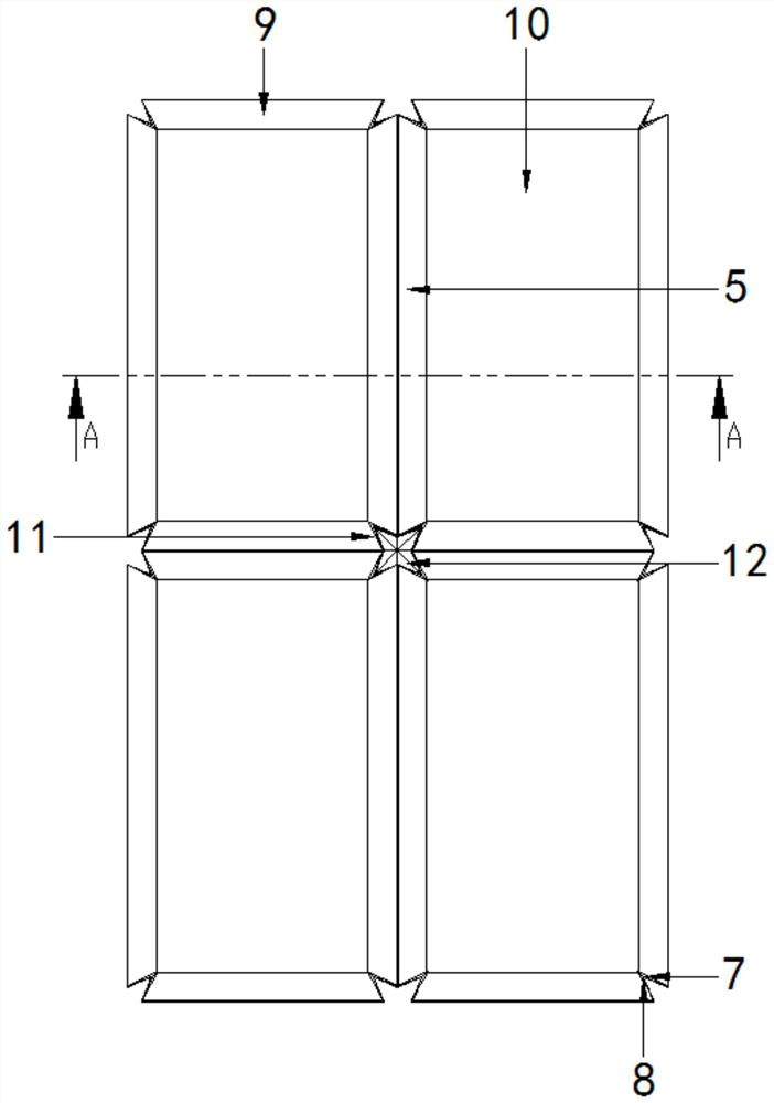 Liquefied natural gas bin rectangular steel plate and connecting piece device thereof