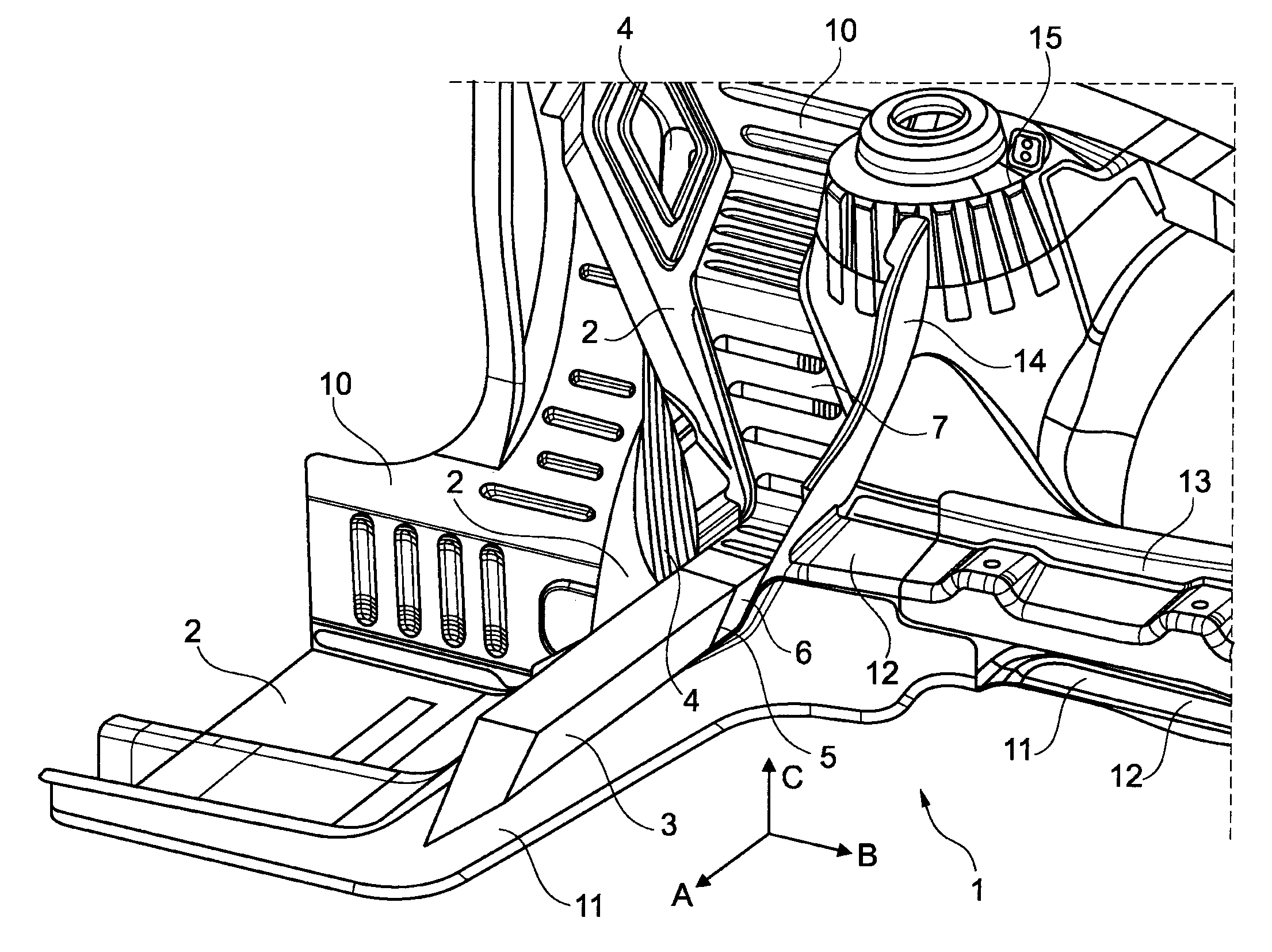 Motor vehicle front end and method for its production