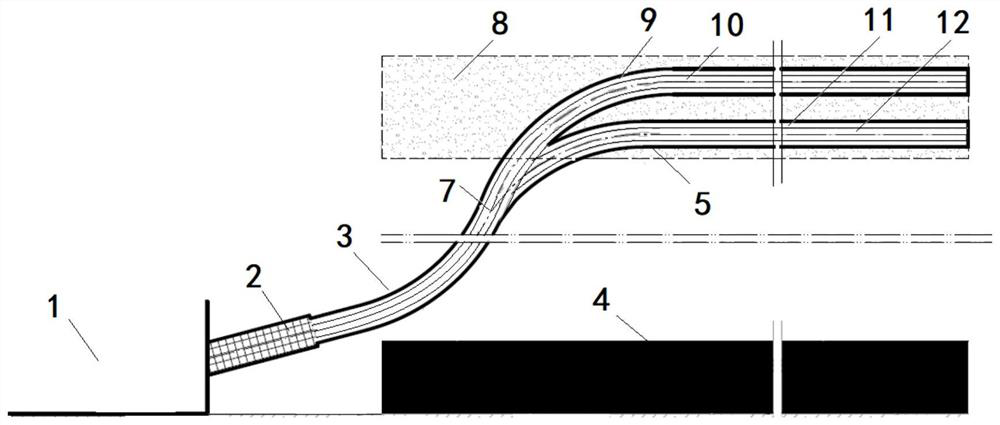 Construction method of large-diameter high-position directional long drilling in double-branch roof