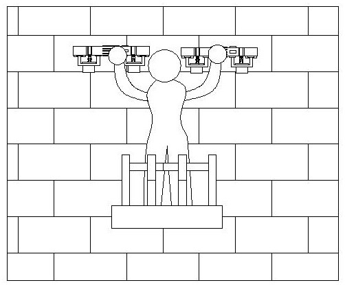 Exterior wall climbing device for building maintenance