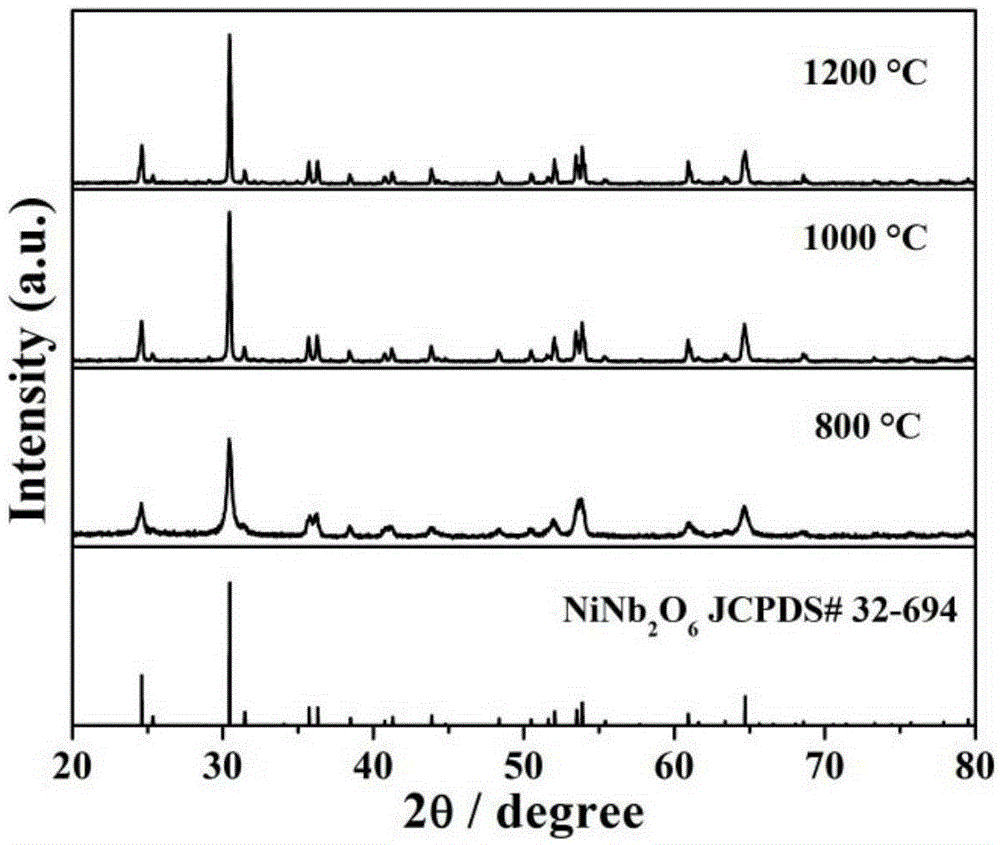 YSZ based mixed-potential type acetone sensor taking NiNb206 as sensitive electrode and preparation method