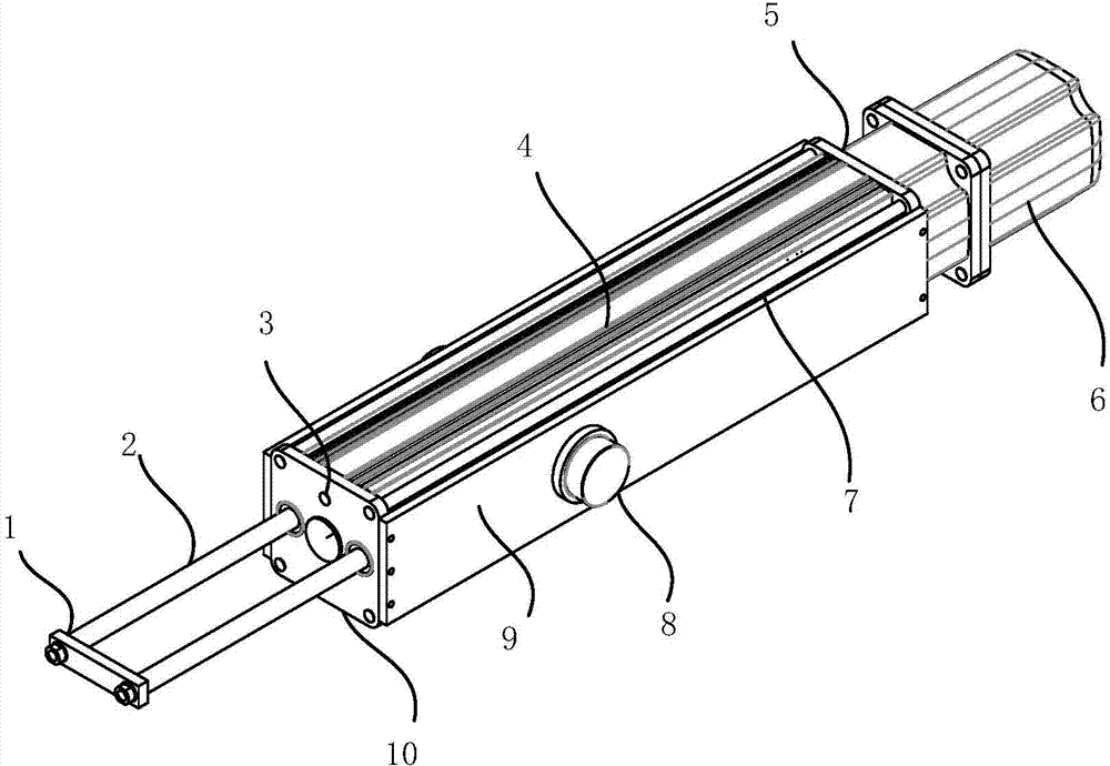 Dual-extruding rod electric cylinder