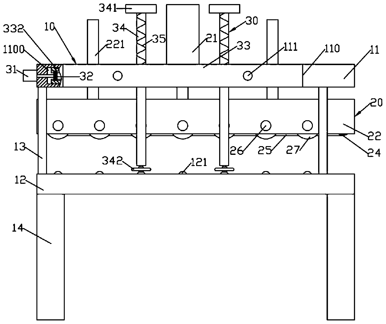 Board feeding mechanism with oscillating rod correction function