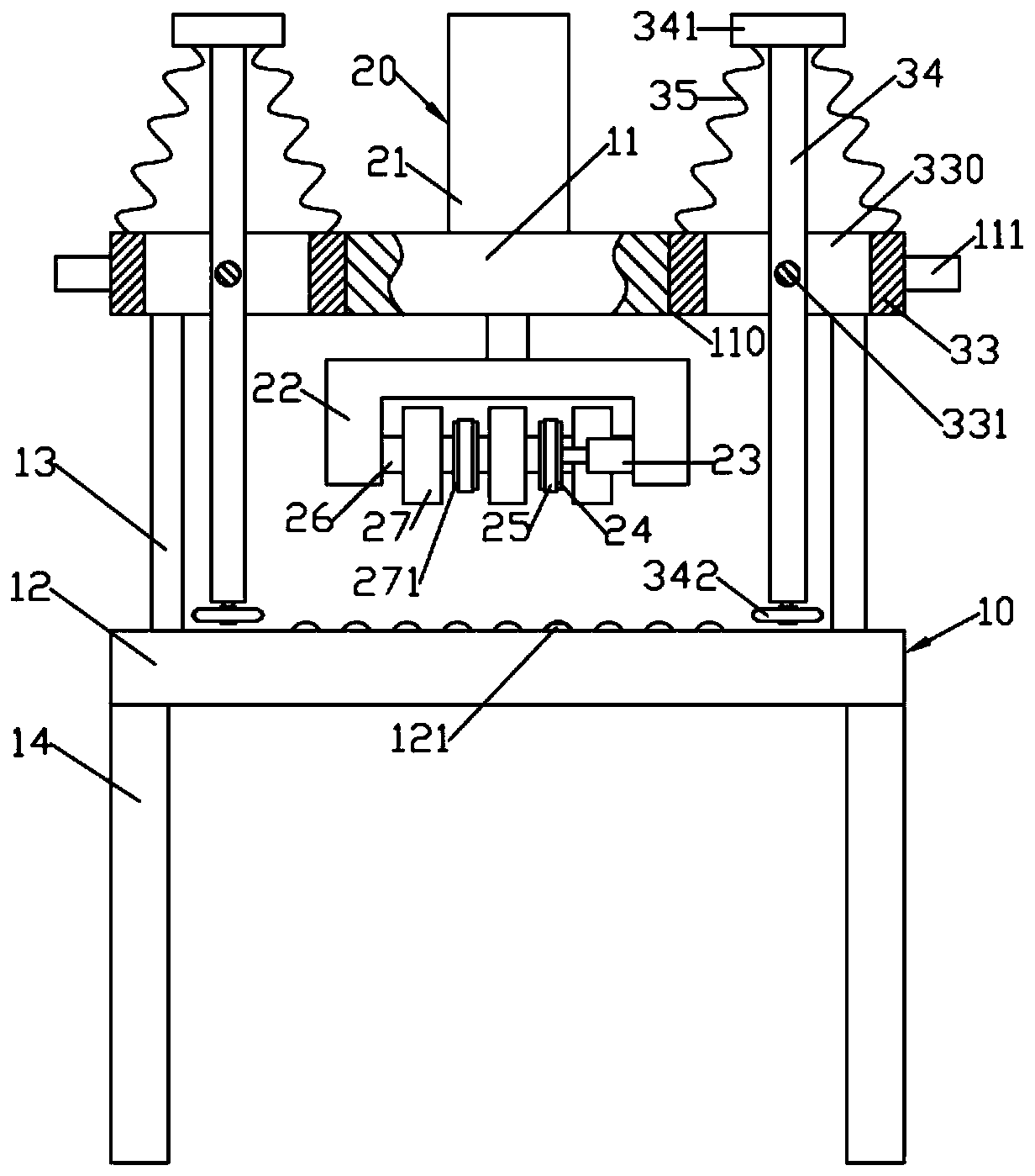 Board feeding mechanism with oscillating rod correction function