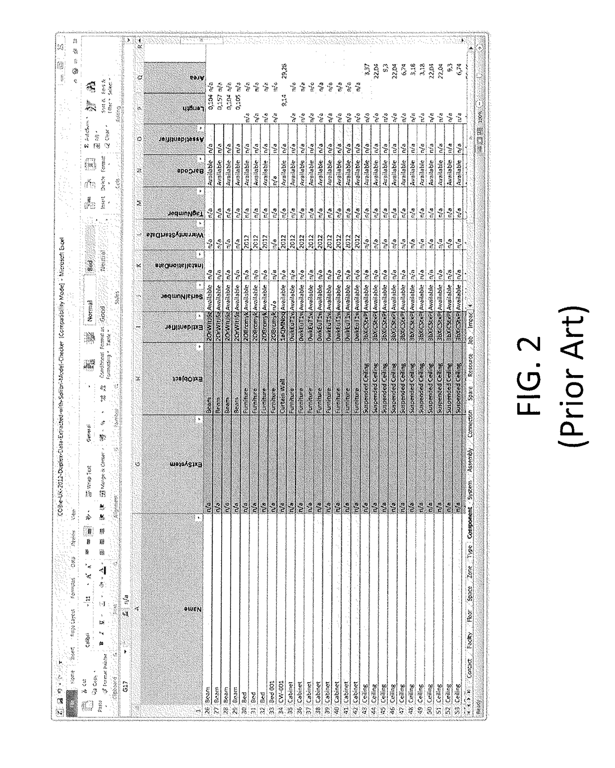 System and method for express spreadsheet visualization for building information modeling