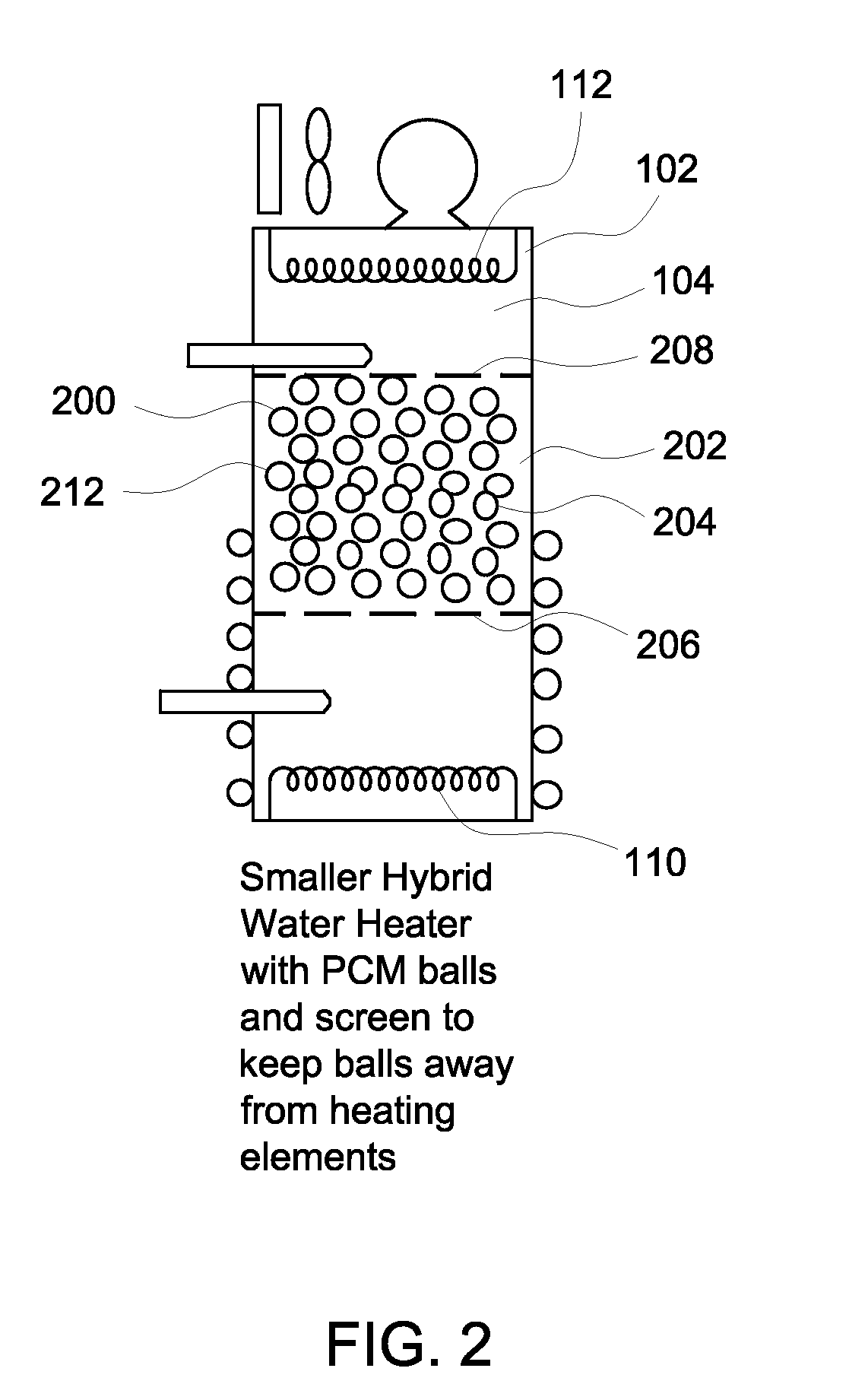 Water heater containing a phase change material